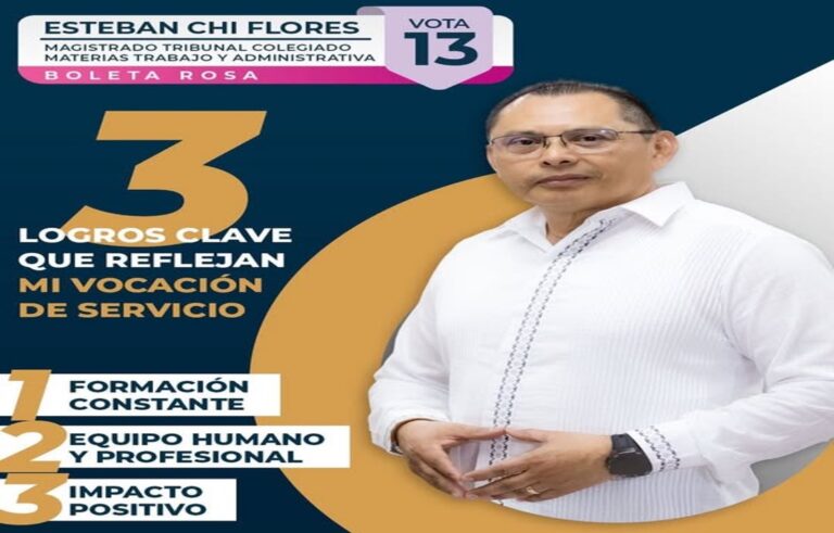 Esteban Daniel Chi Flores: una carrera forjada en la justicia laboral y los derechos humanos